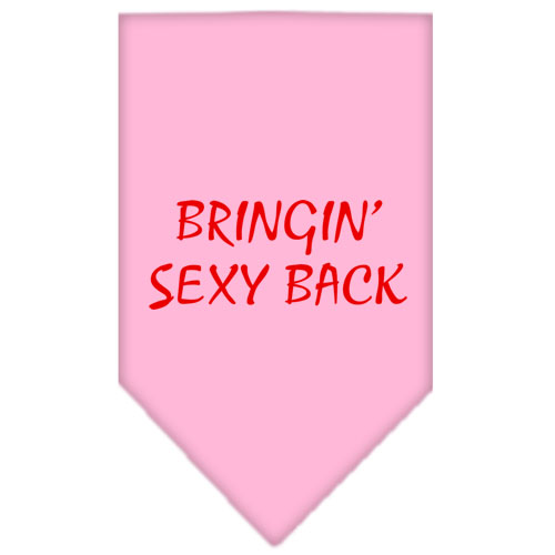 Bringin Sexy Back Screen Print Bandana Light Pink Large
